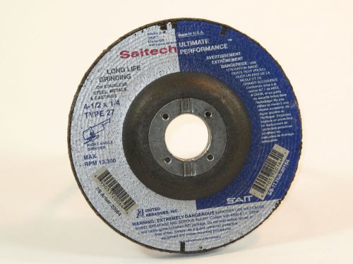 1 lot of 9 - saitech 4-1/2x1/4x7/8 stainless grinding wheel pt# 20064 (#1256) for sale