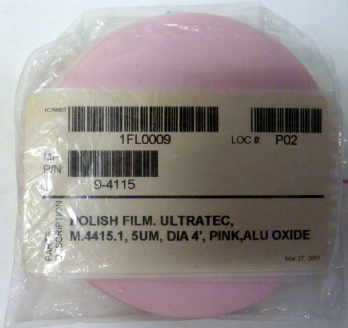 110 ultra-tec lapping polish film 4&#034; diameter discs 5um aluminum oxide m4451-1 for sale