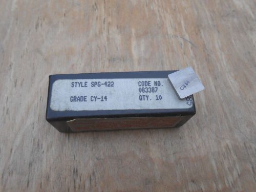 RTW CARBIDE INSERTS , SPG 422 , GR. CY-14 , 10 INSERTS