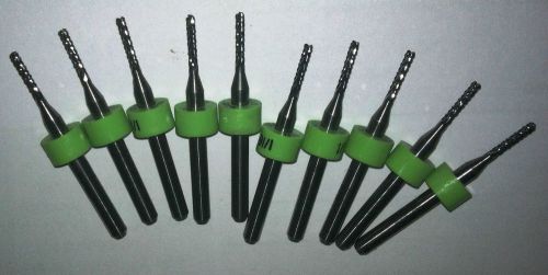 10 pcs PCB cutter mill engraving bit size 1/16 Flute length .335 with ring