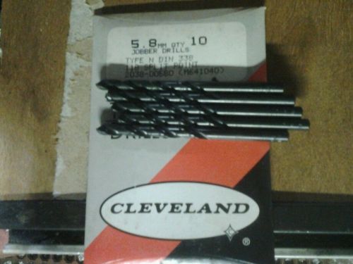 Cleveland  5.8 mm jobber drills 10 pcs., blk oxide, 118 deg for sale