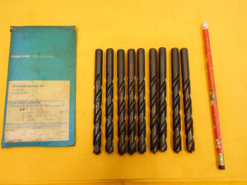 LOT of 9 NEW STRAIGHT SHANK DRILL BITS - LETTER SIZE X - CHICAGO LATROBE USA