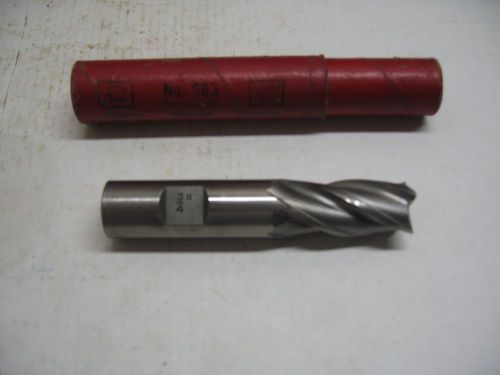 Cleveland 3/4 inch end mill 5/8 inch shank 4 flute actual size .735 inch