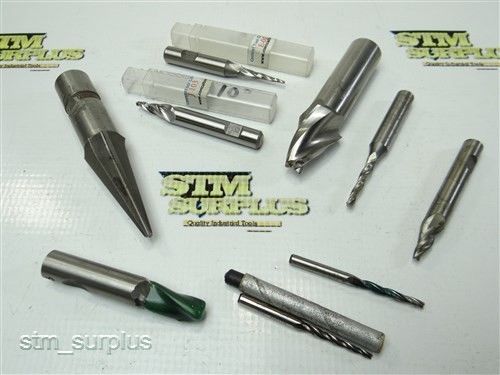 Nice lot of 9 hss conical end mills 1 to 15 weldon for sale