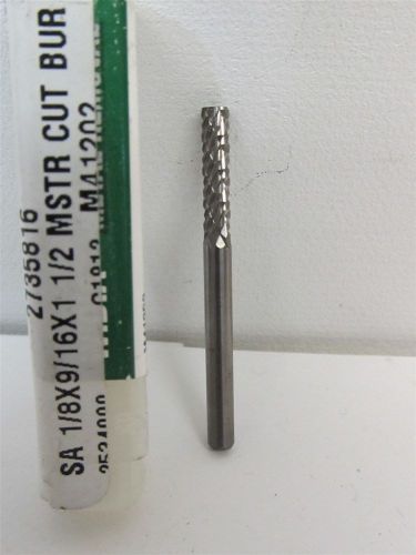 Widia / metal removal m41202, 1/8&#034; x 9/16&#034;, double cut, cylindrical carbide bur for sale