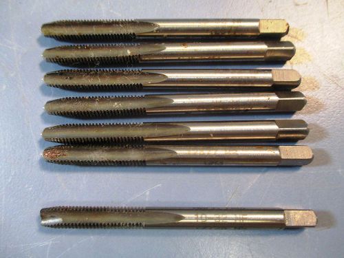 Lot of 7 hw co high speed hand taps, #10-32 nf hs gh3, spiral tip x1, usa for sale