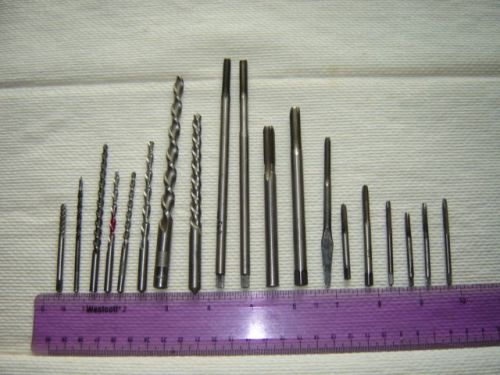 Machinist Tools lot of 19 Taps and bits