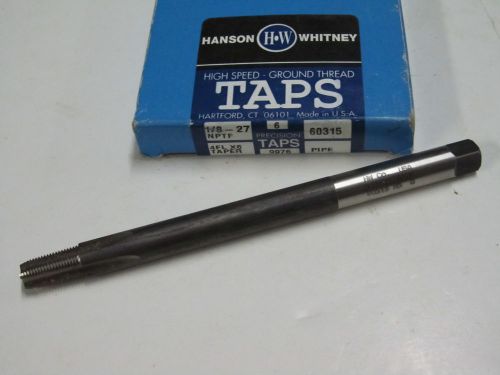 New hanson whitney 1/8-27 nptf 4 flutes 6&#034; oal  taper pulley pipe tap 60315 for sale