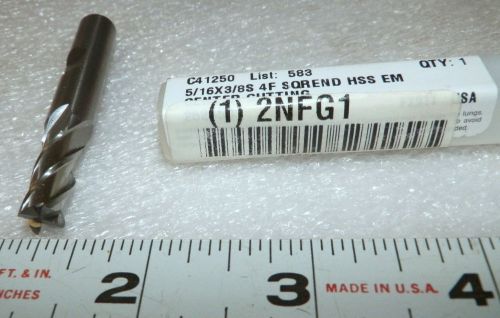 5/16&#034; High Speed End Mill Gen Purp HG-4C Square end Cleveland C41250 USA (LOC4)