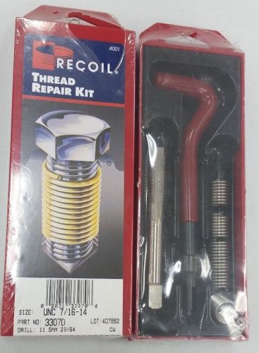 Recoil thread repair kit 33070 unc 7/16-14 wire threaded insert new 2 sets for sale