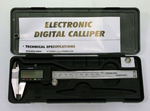 Inch &amp; metric electronic lcd digital vernier caliper 6 in for sale