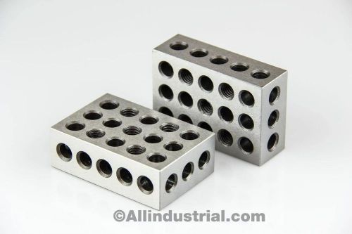 1 MATCHED PAIR ULTRA PRECISION 1-2-3 BLOCKS 23 HOLES .0001&#034; MACHINIST 123 JIG