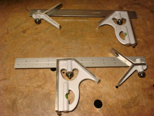 PEC (Products Engineering Company) 3-Piece 12&#034; Combination Square set (4R&#039;s USA)