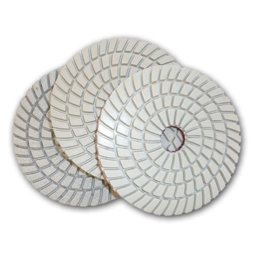 5&#034; jhx 3-step wet diamond polishing pads - spiral surface for sale