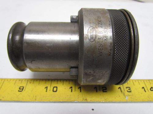 WES 3 B 22x18 M 30 Quick Change Torque Control Tapping Adapter Tap Size M20 7/8&#034;