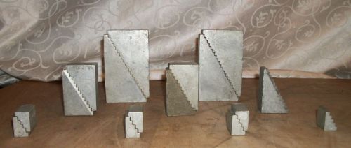 Lot of 16 Aluminum Setup Step Blocks - 3 Sizes