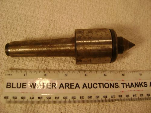Huron # 3 live center for lathe, #3 morse taper, carbide tipped, smooth bearing for sale