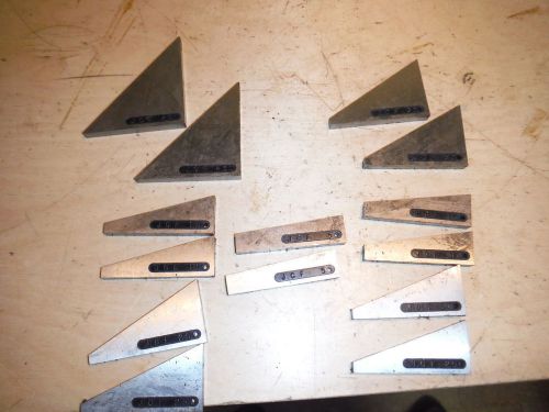 Machinist toolmaker steel angle gage sets tool jig fixture for sale