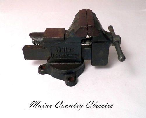 Cast iron dunlap 3-1/2&#034; swivel base bench vise w/replaceable jaws no. 506-51770 for sale