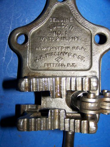 Vintage Vulcan No.1 Chain Pipe Vise by J.H. Williams &amp; Co, Made in Buffalo  NY