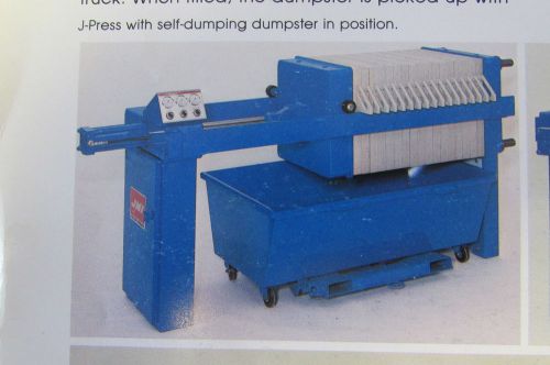 Jwi 10 cb ft filter press with dump cart , automatic pump control for sale
