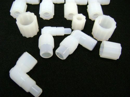 3290  lot of 11 galtek (entegris) elbow connector reducers (3/4-1/2; 3/4-3/8) for sale
