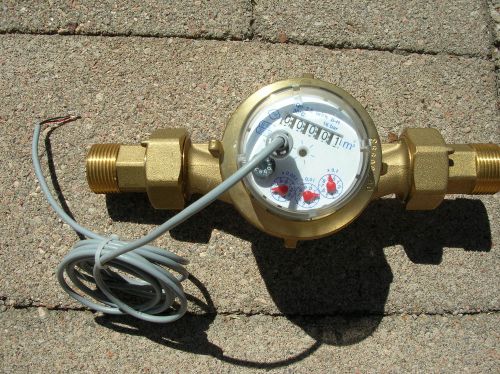 G. GIOANOLA 1&#034;  Water Flow Meter,taratura,Pulse, Brass, Italy,NEW,flo sensor