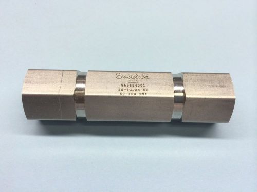 Swagelok ss-4cp4-50  316 stainless steel check valve 1/4&#034; fnpt 50 - 150 psi for sale