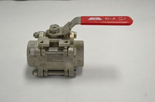 New mas g-3 1500wog 1001 cf8m socket weld stainless 1-1/2in ball valve 200480 for sale
