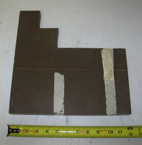 Delrin AF 1&#034; Acetal Resin Plate 7&#034; x 12&#034;  Irregular Shape Plastic Brown