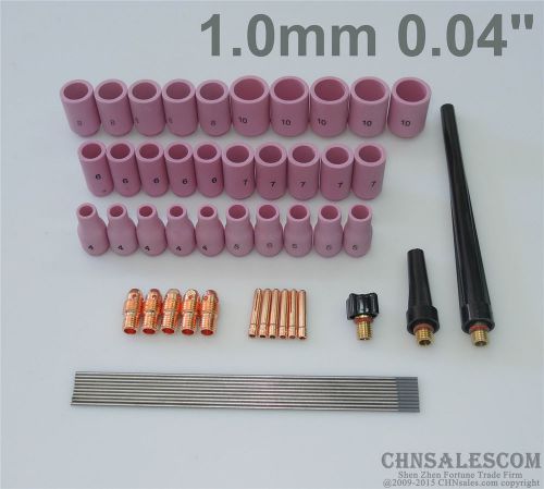 53 pcs TIG Welding Kit for Tig Welding Torch WP-9 WP-20 WP-25 WC20 1.0mm 0.04&#034;