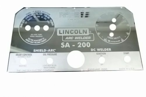 Lincoln SA-200 BLACKFACE MIRRORED STAINLESS STEEL FACEPLATE L5171 BW135