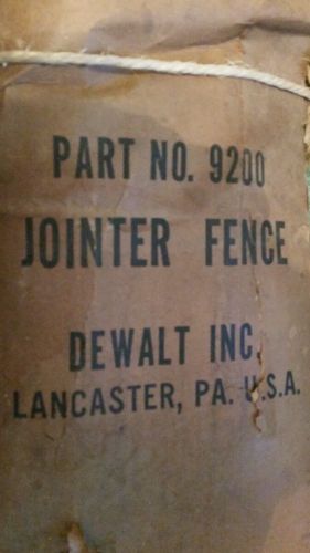 Dewalt Jointer Fence part number 9200
