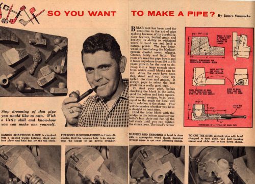 HOW TO MAKE A PIPE LANS BRIARWOOD SMOKING TOBACCO