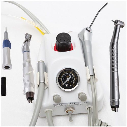 Dental portable turbine unit 4h tube + high low speed handpiece for sale