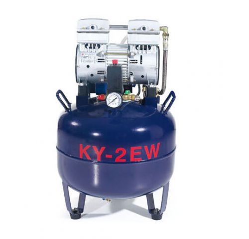 New One Driving Two 32L Noiseless Oilless Dental Air Compressor
