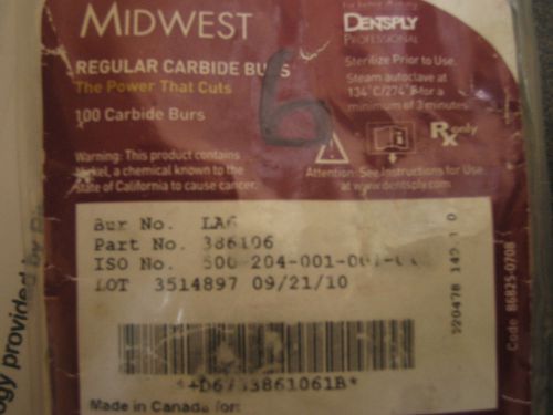 Tungsten Carbide Dental Bur - Midwest - 50 pack - Size LA 6
