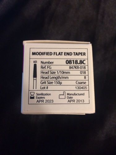 Microcopy Neo Diamond Burs Course 0818.8C Modified Flat End  - Box of 25