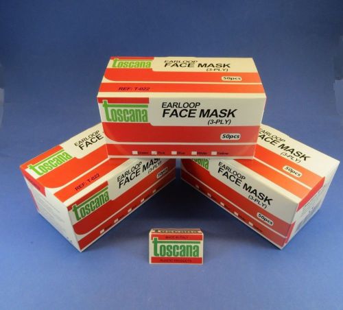 Dental Medical Face Mask With Earloops Premium Pink Box 6 /300 Pcs TOSCANA