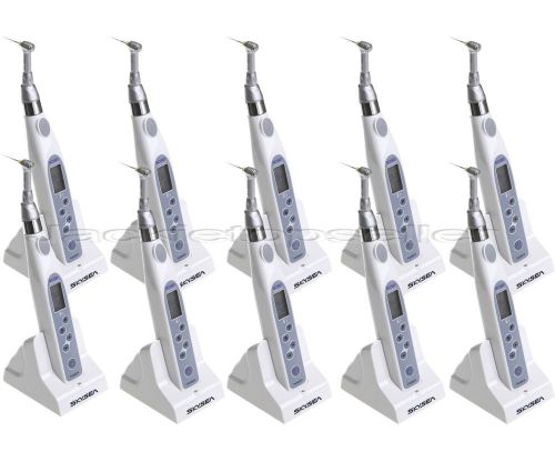 10 dental Cordless Endo Motor Root Canal Treatment w/16:1 Reduction contra angle