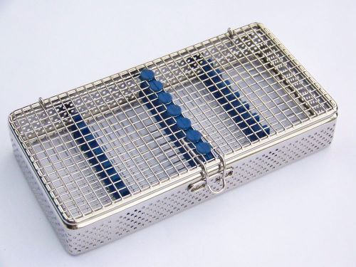 Instrument Sterilize &amp; Autoclave Cassette for 7pcs Stainless Steel Mesh Tray
