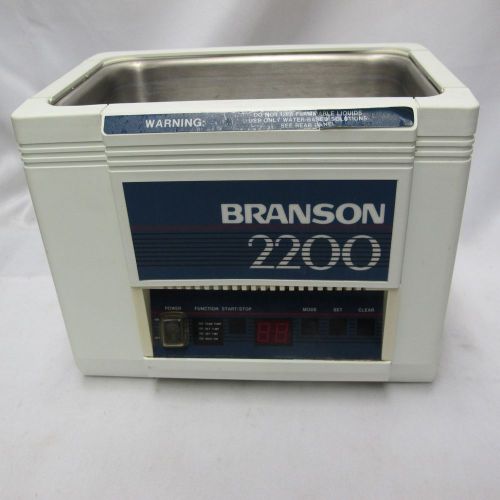 BRANSON 2200 BENCH TOP ULTRASONIC CLEANER 9-1/4&#034; x 5-1/4&#034; x 3-3/4&#034; DEEP