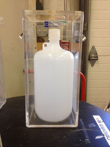 Acrylic Transparent 3/8&#034; Thick Waste Container Beta Shields 7.5 x 7.5 x 18&#034;