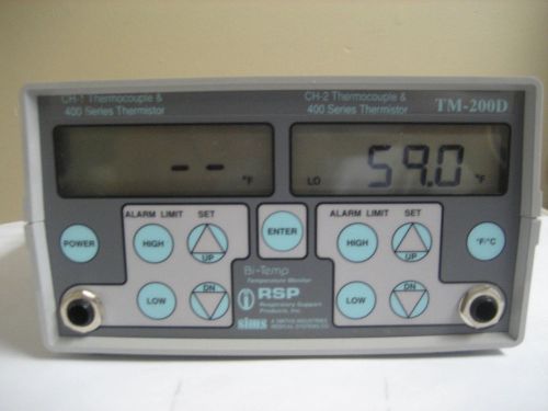 Rsp bi-temp temperature monitor tm-200d (power tested only) for sale