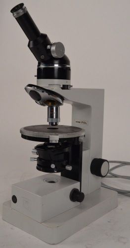 Leitz wetzlar hm-pol polarizing monocular microscope w/ 1 objective for sale