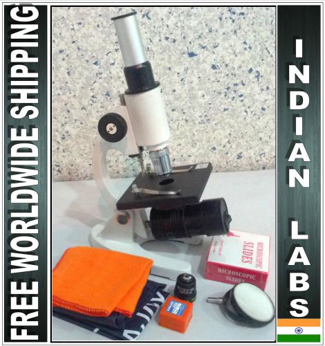 100x-600x cordless student compound microscope w led illumination, free  slides for sale