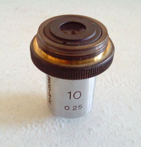 TIYODA Microscope 10 OBJECTIVE 0.25 LENS Part in Excellent Condition!
