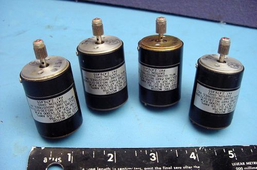 Set of 4 collins/globe industries very high speed mil. spec. 27.5vdc motors for sale