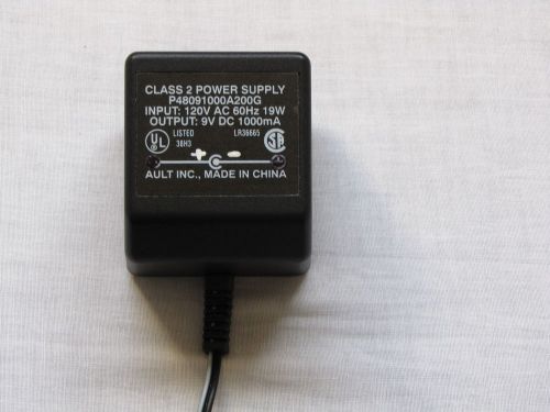 Ault inc. p48091000a040g power supply adapter 9v dc 1000ma for sale