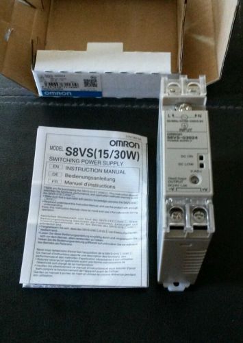 NEW IN BOX  OMRON S8VS - 03024 COMPACT RAIL MOUNT 24VDC - 1.3 AMP. POWER SUPPLY